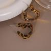 Europe And The United States  Charm Leopard Heart-Shaped Earrings Female Sexy  Girl Party Accessories Holiday Jewelry