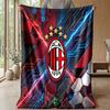 Couverture sur le thème de l'AC Milan Couverture douce en flanelle Couverture jetée en peluche Couverture douillette pour canapé et lit pour la décoration de la maison