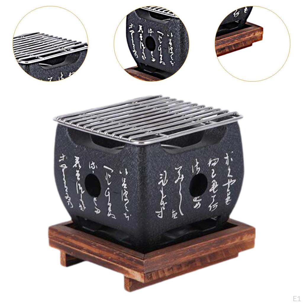 Japanese Style Barbecue Grill BBQ Plate,Barbecue Tool Accessories,Tabletop,Food Charcoal