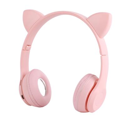 Kabelloses Headset Niedliche Katzenform HiFi-Klangqualität Leuchtende Stereo-Bluetooth-Kopfhörer für Zuhause, Schule, Büro