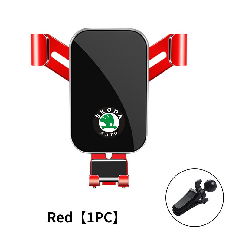 rjhwp8 For Skoda Air Outlet Gravity Phone Holder Car GPS Navigation Clamp Accessories Fabia Kamiq Superb Scala Enyaq-iV MK3 VisionS