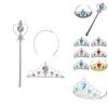 Shining Girl Princess Belle Dress Up Party Accessory 2pcs Set With Wand Tiara