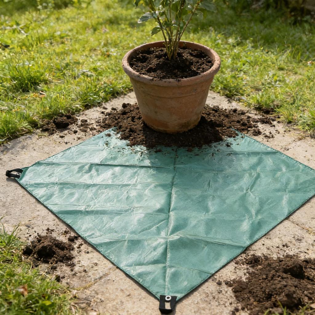 Garden Leaf Tarp Waterproofing Thick Large Size Multifunctional Foldable Yard Leaves Hauling Tarp