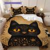 Tabby Cat Pattern Bedding Quilt Set Quilt Cover Pillowcase Home Decoration Birthday Gift (1 * duvet cover + 2 * pillowcase, without core)