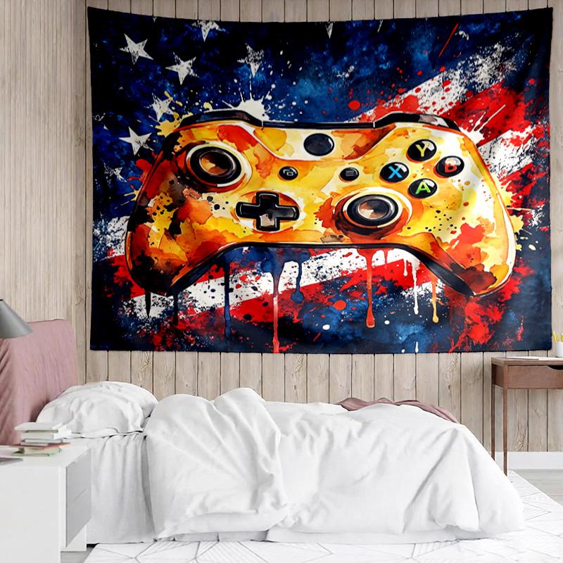 1PC Colorful Gaming Controller K-pop music group Tapestry Accessories for Bedroom,Livingroom, dormitory Room Wall Decor Fan Birthday Gifts