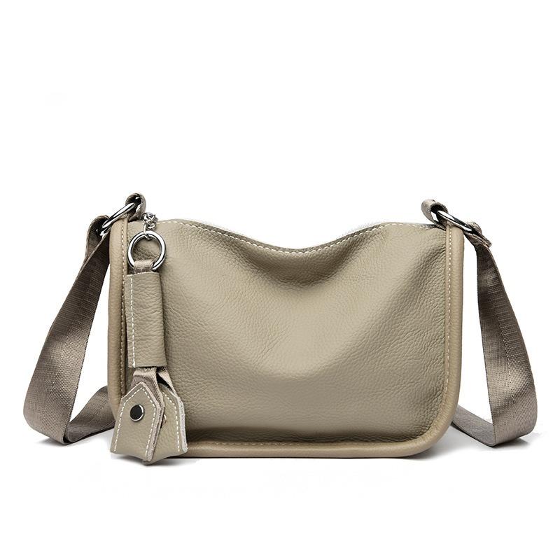 Women's bag new lychee pattern fashion soft leather bag shoulder messenger bag casual large capacity