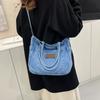 Retro Denim Women's Durable Shoulder Bags Commute Ladies Handbags Girls Book Tote Casual Travel Portable Female Crossbody Bag