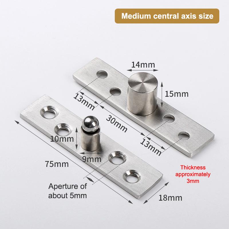 75Mm-150Mm Zawias Obrotowy do Drzwi Stal Nierdzewna Górny i Dolny Czop Lokalizacyjny Wytrzymały Obrót 360 Stopni Okucia