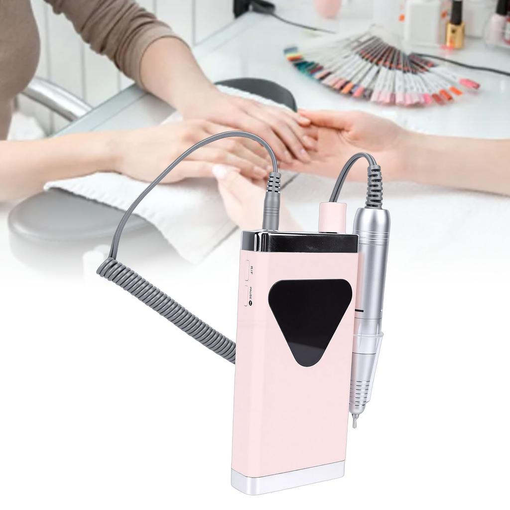 Electric Nail Drill 45000RPM Re Able Cordless Nail File Machine with LED Display for Acrylic Gel