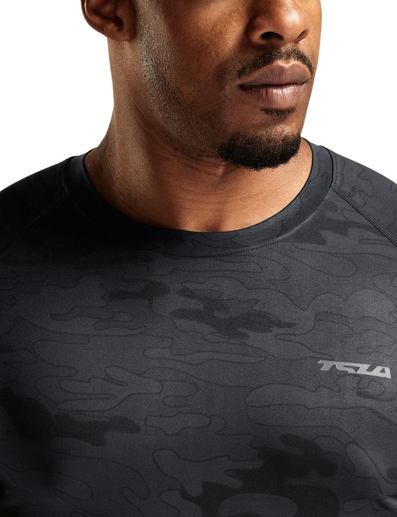 Tesla Round Neck Sports Shirt Compression Power Stretch Underwear All-Season [UV Protection, Sweat-Wicking, Quick-Drying] Wear, MUD01-JPK_S