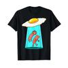 Egg Bacon Ufo Abducting Funny Alien Breakfast Food Lover T Shirt Vintage Designer Clothes Soft Streetwear Casual