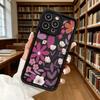 Purple Floral Pattern Phone Case for iPhone 17 16 15 14 13 12 11 Pro Max Plus Anti Scratch, Gel Flexible Protective