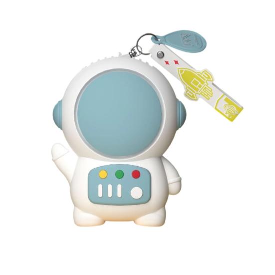 Mini Portable Fan Without Vane Cartoon Astronaut Shape Handheld Fan Cute Spaceman Personal Desk Fan Summer Rechargeable 2 Speed Cooling Fan for Travel