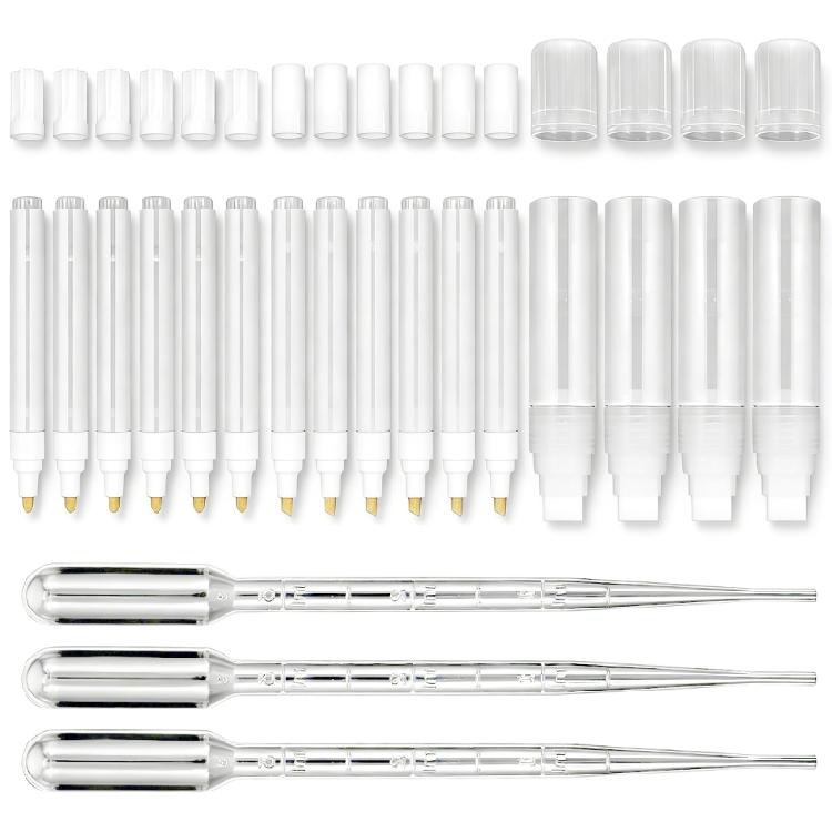 

16Pcs Refillable Watercolor Brush Pen With 3 Droppers Plastic Empty Acrylic Paint Marker For Detailed Painting Coloring 1