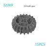 DIY Building Blocks MOC Technical Gear Axle Bricks Parts Worm Rack Conector Train Car Crane Model Assembles Christmas Gifts