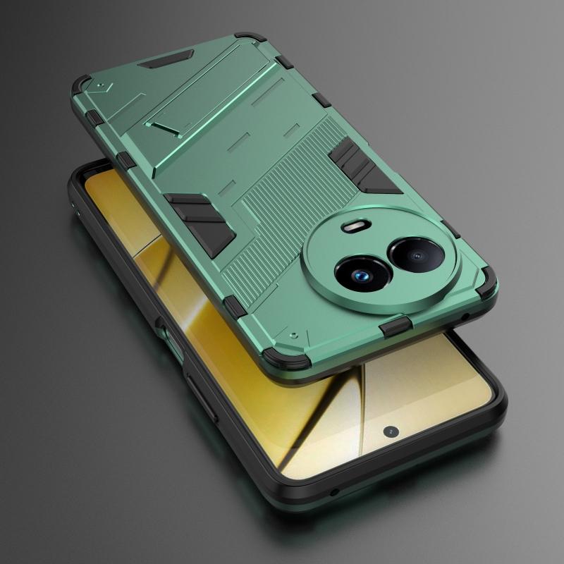 

Для Realme 11 5G Global Cover Case Для Realme 11 5G Case Funda Armor Shockproof KidStand Hard PC Защитный телефонный бампер Realme 11 5G Global зелёный