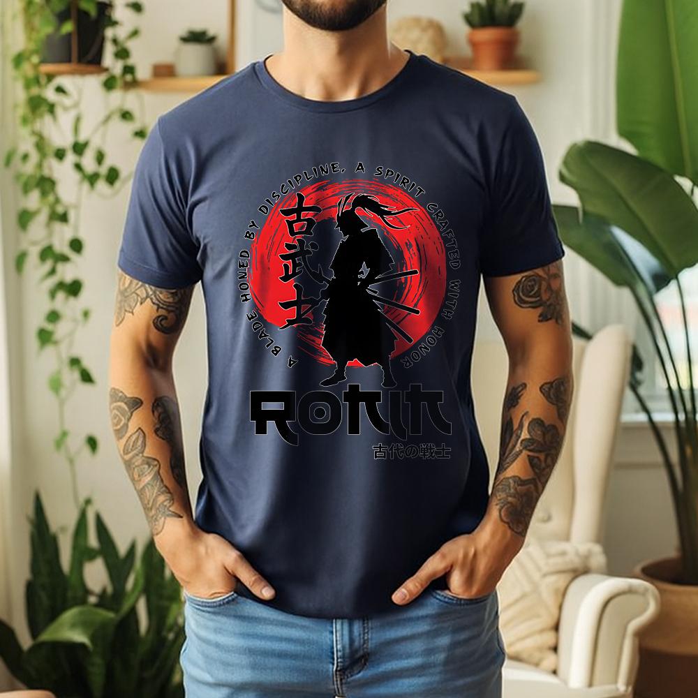 2026 Unisexs Casual Oversize Tee 100 Cotton Ancient Warrior Samurai Japanese Bushido Summer Short Sleeve