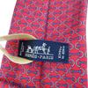 HERMES silk cravate twill tie Red silk Used