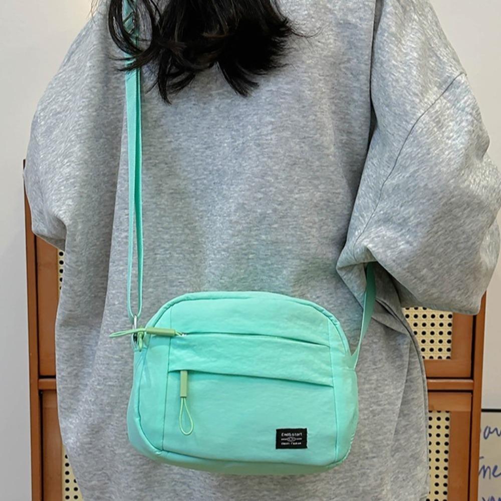 All-match Square Phone Pouch Large Capacity Canvas Crossbody Bag Sports Shoulder Bag  Boys