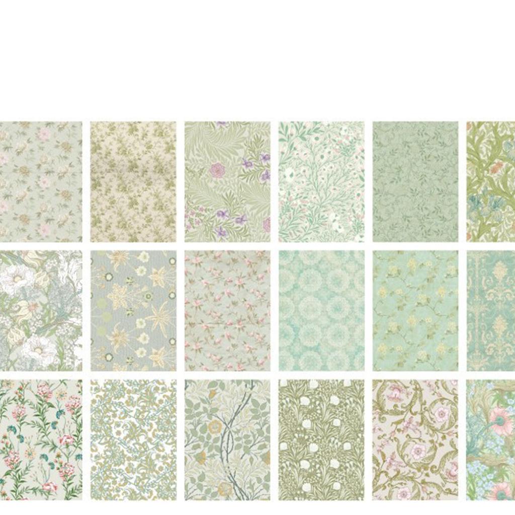 40 ks Junk Journal Samolepka Decal Papír DIY Scrapbook Fotoalbum Dekorace Vzor Květiny