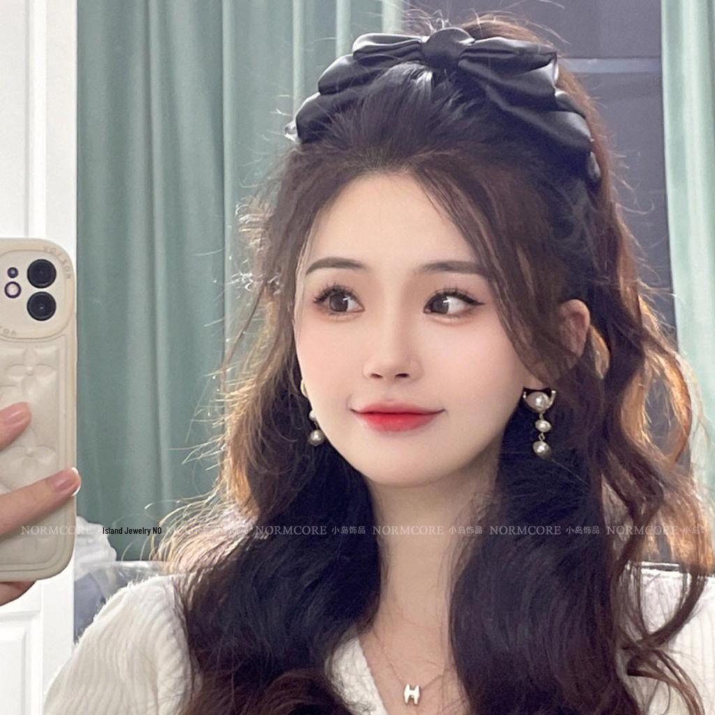 Black 3D Bow Hair Clip - Princess Accessory for Women