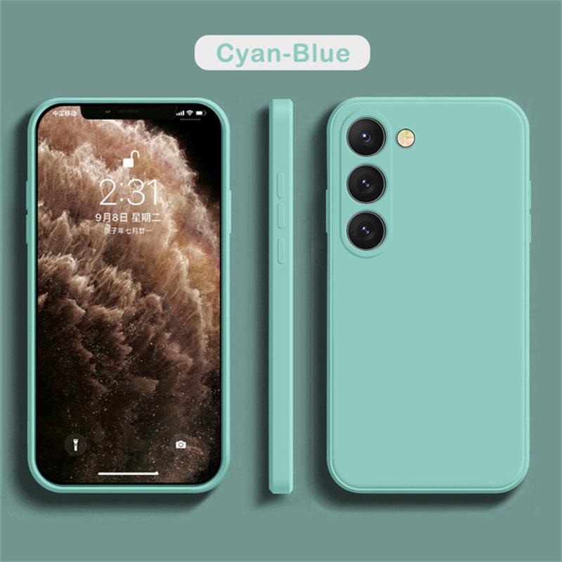 Silikonový kryt pro Samsung Galaxy S24 S23 S22 Ultra Plus, čtvercový, z tekutého silikonu, pro S24 S23 S22 Ultra Plus, S24Ultra, pouzdra na telefon S24