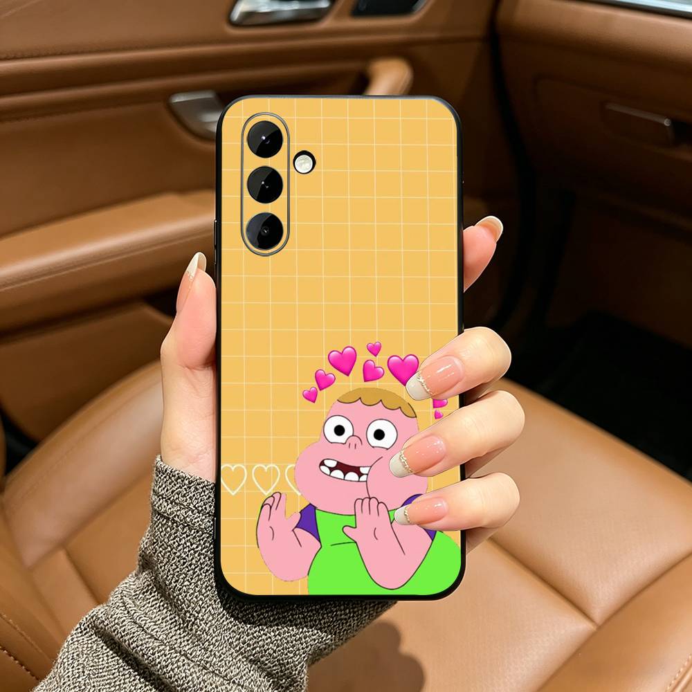 Cartoon -cute S-Sassy C-Clarence  Phone Case For Samsung Galaxy A73,A71 A72,A70,A53,A52,A51,Soft Silicone Black Cover