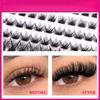 European & American Individual Cluster False Eyelashes - Natural Curl, Voluminous & Segmented DIY Extension Fibers