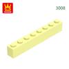 33 Stück/Los 3008 1x8 Hohes Loch Baustein Moc Basic Zeitloser Ziegel Befestigungen Funktioniert Mit featuring DIY Kinderspielzeug Geschenkbox