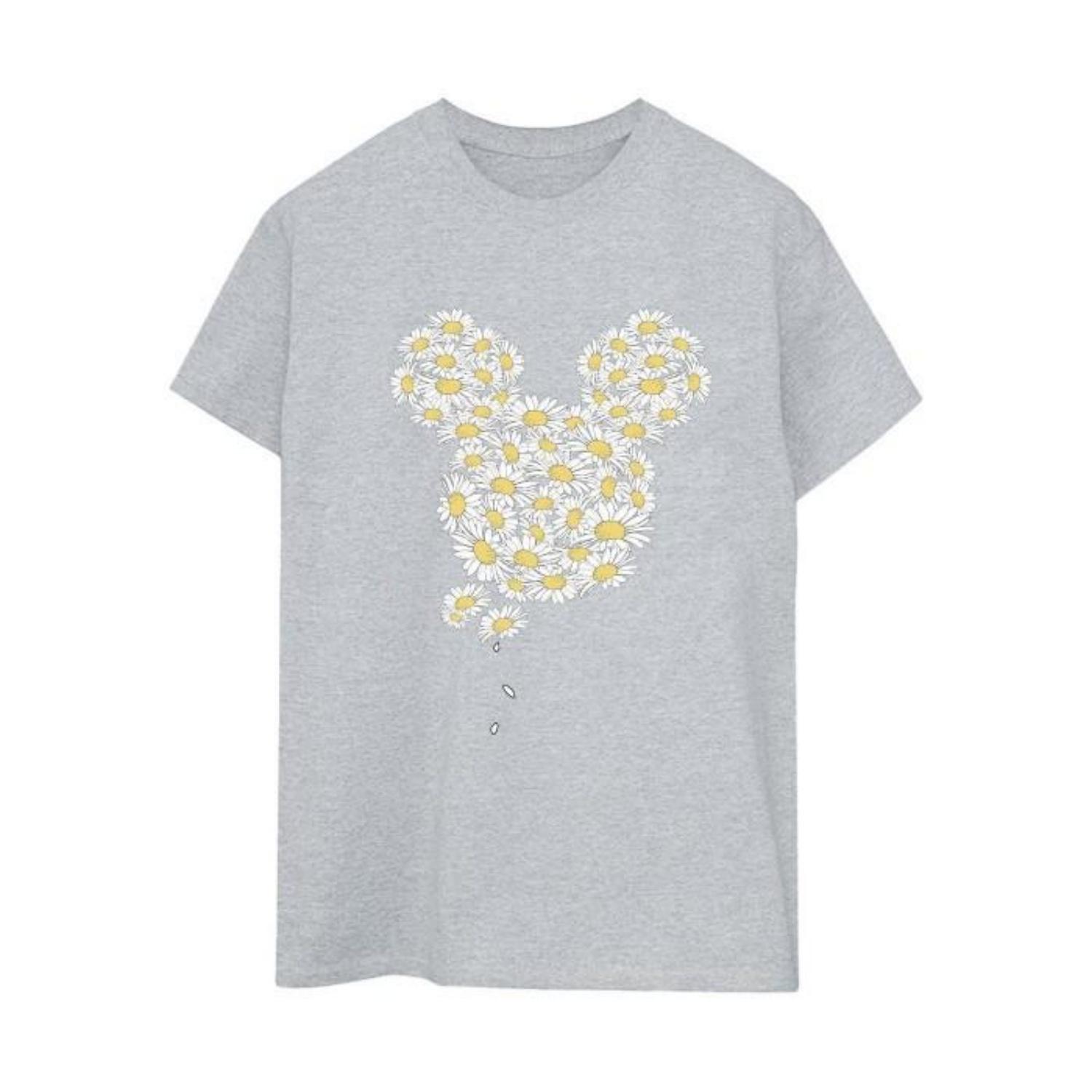 

Mickey mouse Womens_Ladies Chamomile Head Cotton Boyfriend T-Shirt S чёрный
