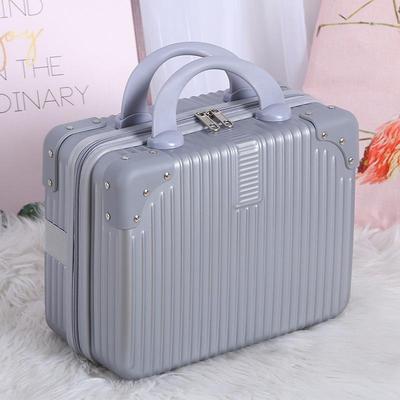 14 Inch Mini Travel Suitcase Cosmetic Box Hand Luggage Organizer Makeup Case Small Password Box Boarding Case for Women Girls