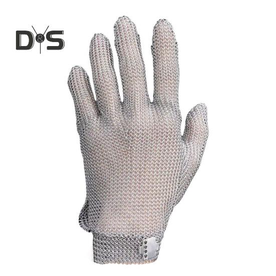 

1 шт., перчатка, устойчивая к порезам, пищевая сетка из нержавеющей стали, кухонная, для резки мяса, для чистки устриц, перчатка мясника, прочная, металлическая, кольчужная перчатка XS
