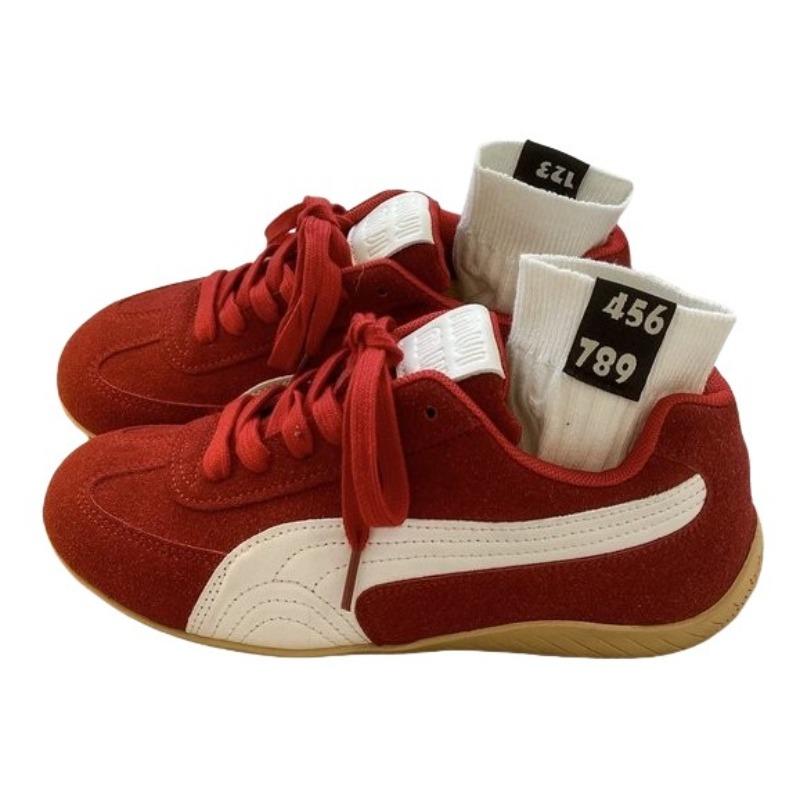 Versatile casual sports shoes retro women's autumn new Angola red shoes
