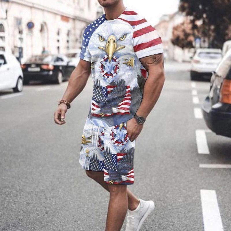 Nová sada pánských triček Volný čas Ležérní Potisk Kokosový strom Sportovní oblečení Velké oblečení Šortky Oblek Letní Plážový kabát