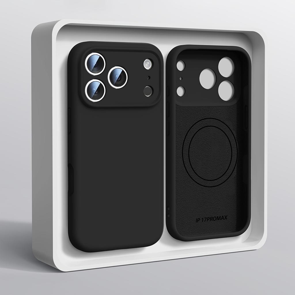 Silicone Protective For Magsafe Soft Case For Apple iPhone 17 Air 16 15 14 Plus 13 Pro Max Magnetic Phone Cover