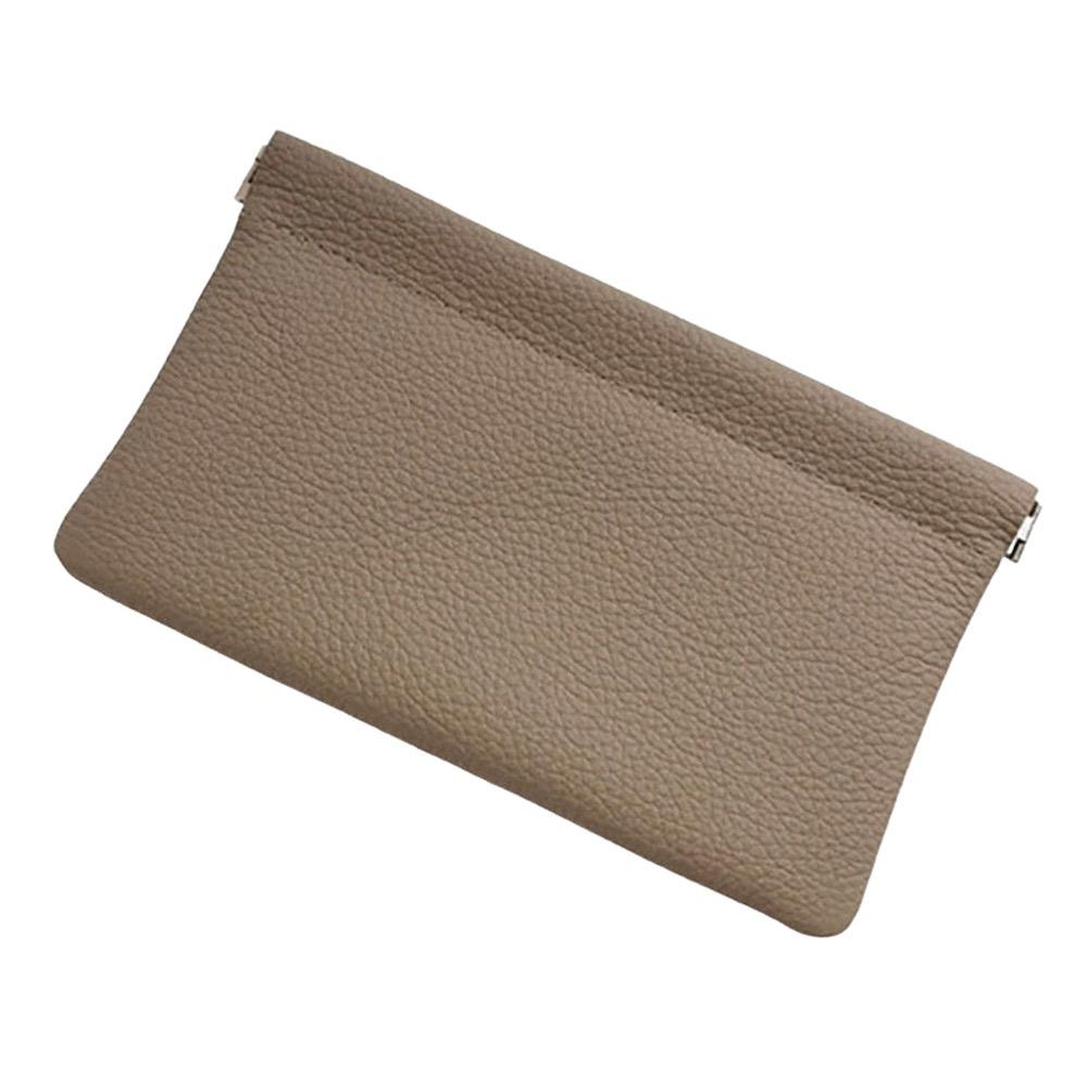 PU Leather Coin Purse Automatic Closed Cosmetic Bag Portable Money Bag For Women Lady Girl Gift