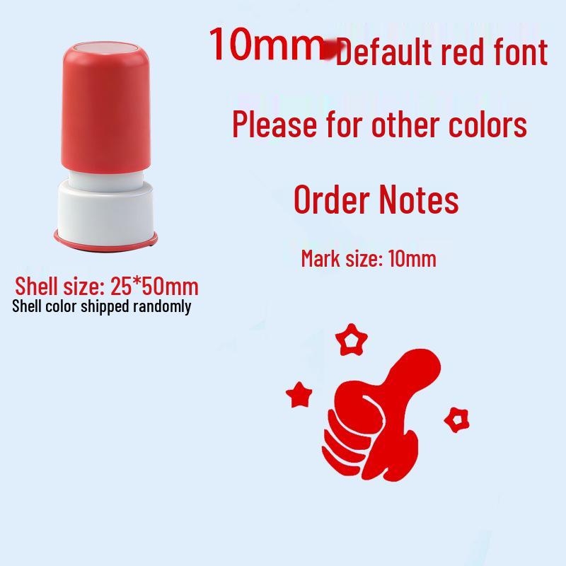 Children's Reward Stamp Set: Cartoon Teacher Small Red Flower Stamps for Kindergarten and Primary School