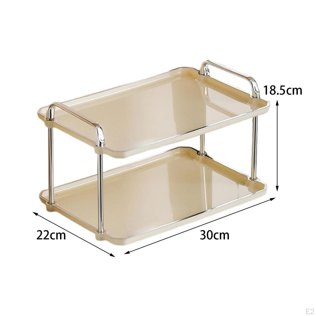 Bathroom Organizer Fruit Cakes Stand 2 Tiers Buffet Snacks Serving Trays Coffee Table Stands for