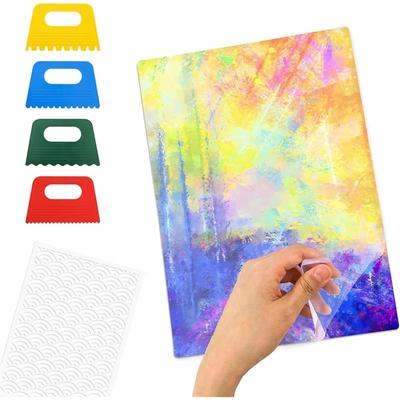 Good-Gel Printing Plate 5 X 7 Inch For Stamping, Cardmaking Printmaking With Stencils, Gel Painting Plate 4 Scrappers