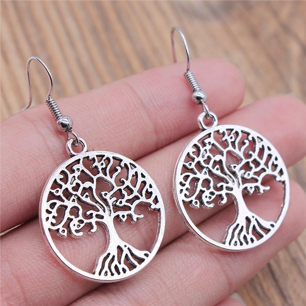 Tree Earring Women Drop Earrings Round Tree Dangle Earrings Women Fashion Jewelry Gift For Women