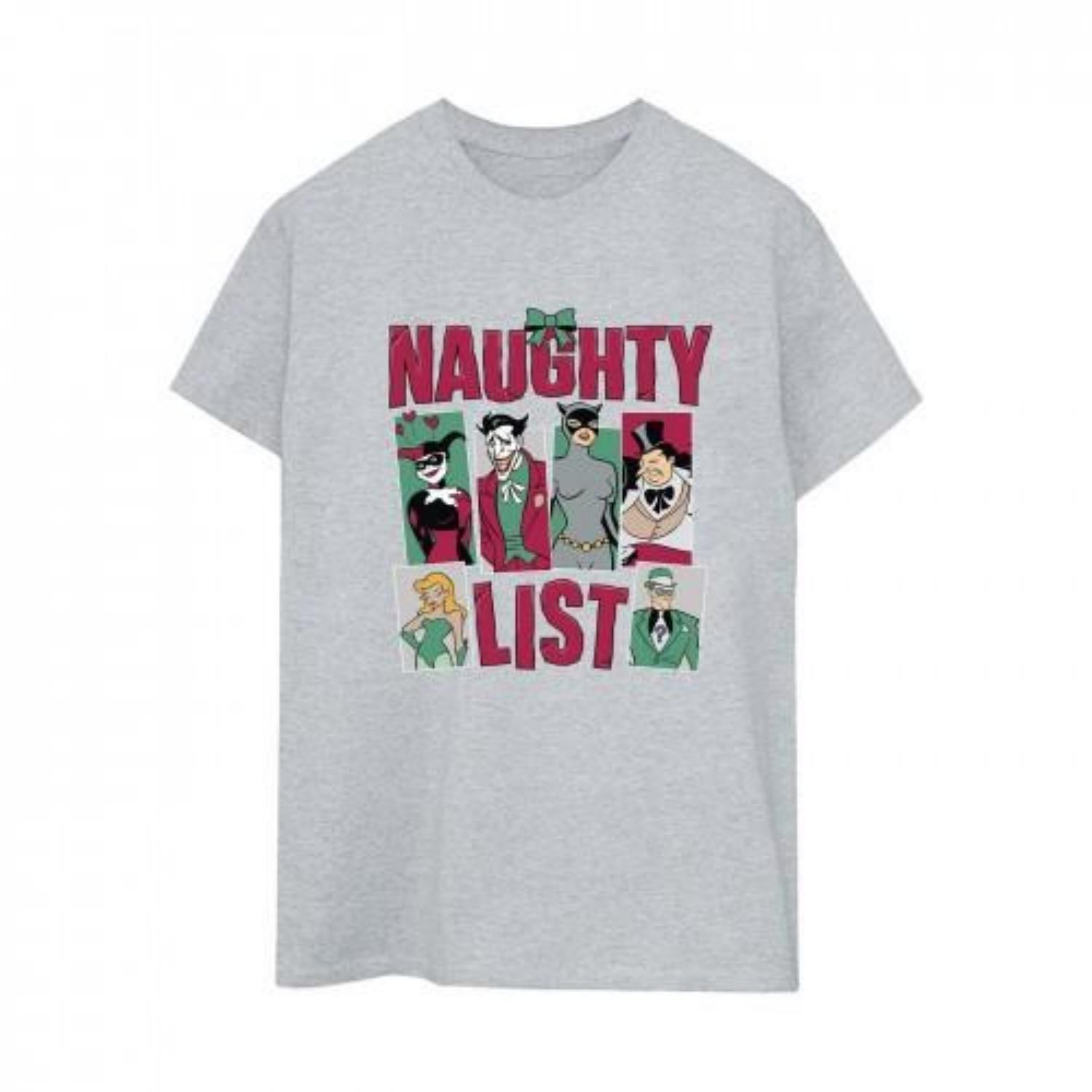 Batman Womens_Ladies Naughty List Boyfriend T-Shirt S чёрный
