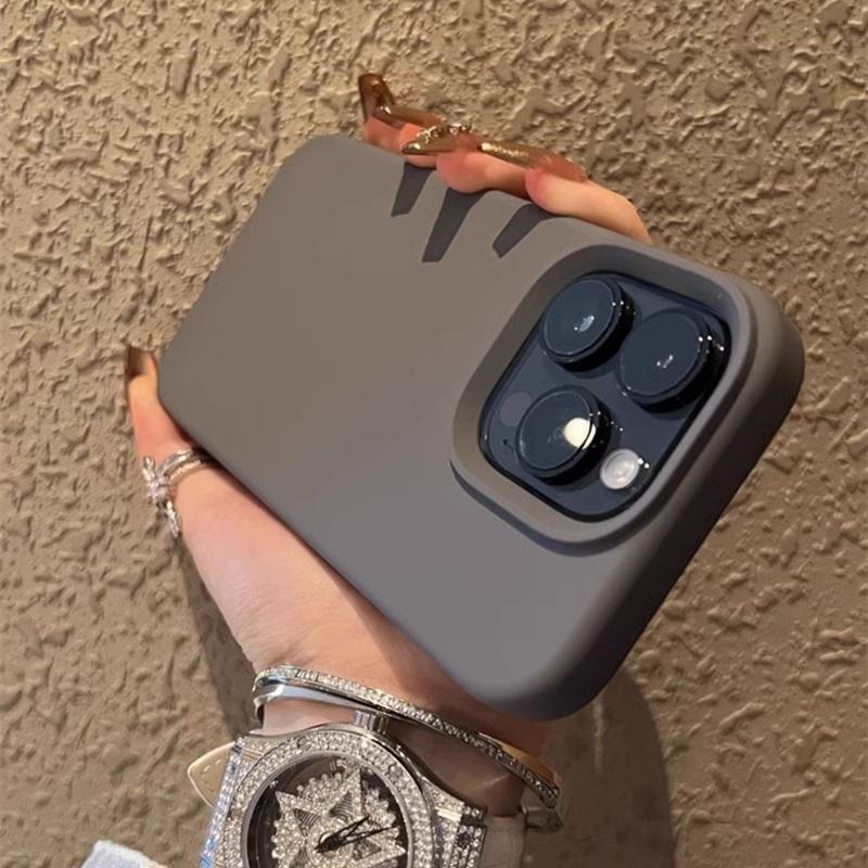 Husă de Telefon de Lux din Silicon Rezistentă la Șocuri Pentru iPhone 16 15 14 13 12 11 Pro Max Plus 16E Huse de Înaltă Calitate în Culoare Solidă