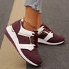 Women's Fashion Wedge Sneakers Contrast Color Height Increasing Sports Shoes Woman Casual Lightweight Walking Trainers Plus Size