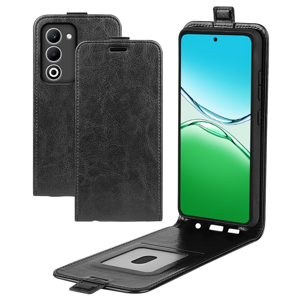 For Oppo A5 5G Case with Card Slots Vertical Flip Leather Phone Cover - Brown