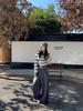 2025 Autumn/Winter Women's Korean Style 100% Wool Striped Cardigan Sweater - Round Neck, Comfortable Knit