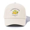 1 st LA DOLCE VITA Tryck Baseballkeps för Vuxna Minimalistisk Retro Stil Casual Mjuk Justerbar Pappahatt Perfekt Som Gåva