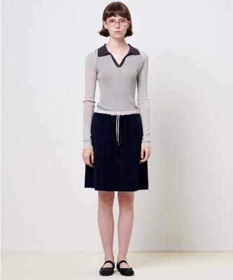 Plack Woman Somedays Two-Way Knit Skirt Navy