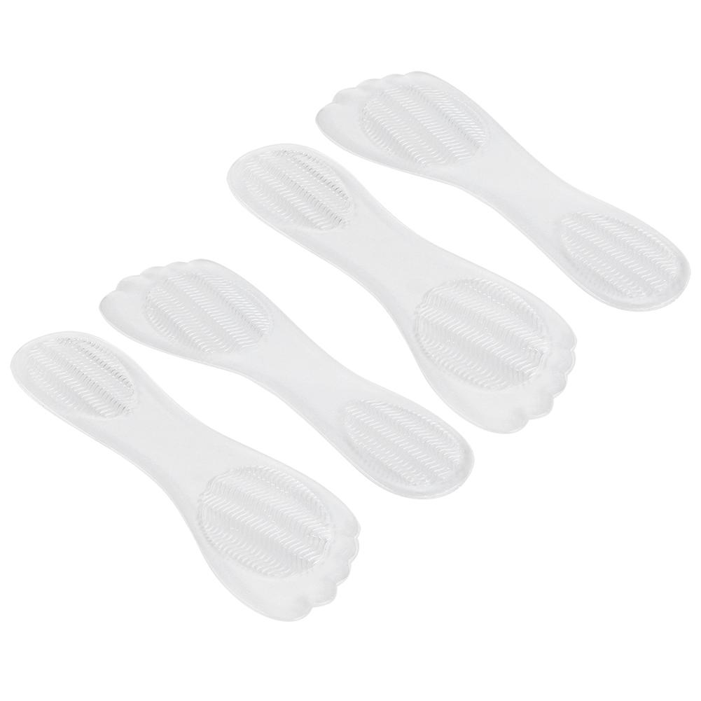 2 Perechi Tampoane 3/4 Picior Silicon Transparent Masaj Anti Șoc Tampoane Pantofi pentru Tocuri Înalte