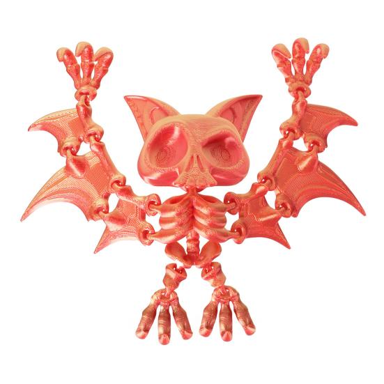 3D-gedruckte hängende Fledermausfigur mit beweglichen Gelenken, Fledermausfigur, artikuliertes Fledermausmodell