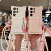 New Side Card Phone Case Samsung S25U Samsung S24 Card Bag Phone Case Oblique Lanyard Case A53 Suitable